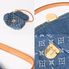 画像をギャラリービューアに読み込む, 極美品 LOUIS VUITTON ルイヴィトン ミニプリーティ ワンショルダーバッグ M95050 モノグラム デニム インディゴブルー 中古 4a005017