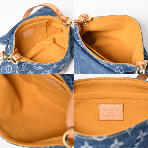 Very good condition LOUIS VUITTON Mini Pretty One Shoulder Bag M95050 Monogram Denim Indigo Blue Used 4a005017