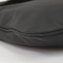 画像をギャラリービューアに読み込む, 極美品 PRADA プラダ リボン ショルダーバッグ トライアングルロゴ BT0659 ナイロン ブラック ゴールド金具 中古 4a004898