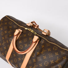 Load image into Gallery viewer, 極美品 LOUIS VUITTON ルイヴィトン モノグラム キーポル45 ボストンバッグ M41428 モノグラムキャンバス ヌメ革 ブラウン ゴールド金具 中古 4a004900