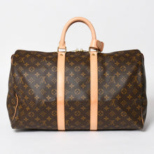 Load image into Gallery viewer, 極美品 LOUIS VUITTON ルイヴィトン モノグラム キーポル45 ボストンバッグ M41428 モノグラムキャンバス ヌメ革 ブラウン ゴールド金具 中古 4a004900