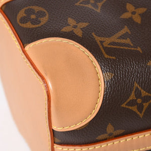 LOUIS VUITTON ルイヴィトン ノエパース ショルダーバッグ M57099 モノグラムキャンバス ヌメ革 ブラウン 巾着型 ゴールド金具 廃盤 美品 中古 4a005088