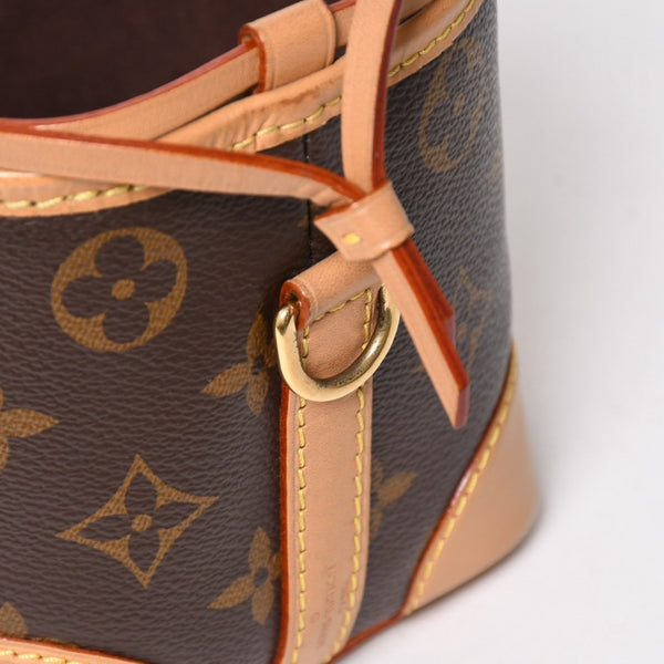 LOUIS VUITTON ルイヴィトン ノエパース ショルダーバッグ M57099 モノグラムキャンバス ヌメ革 ブラウン 巾着型 ゴールド金具 廃盤 美品 中古 4a005088