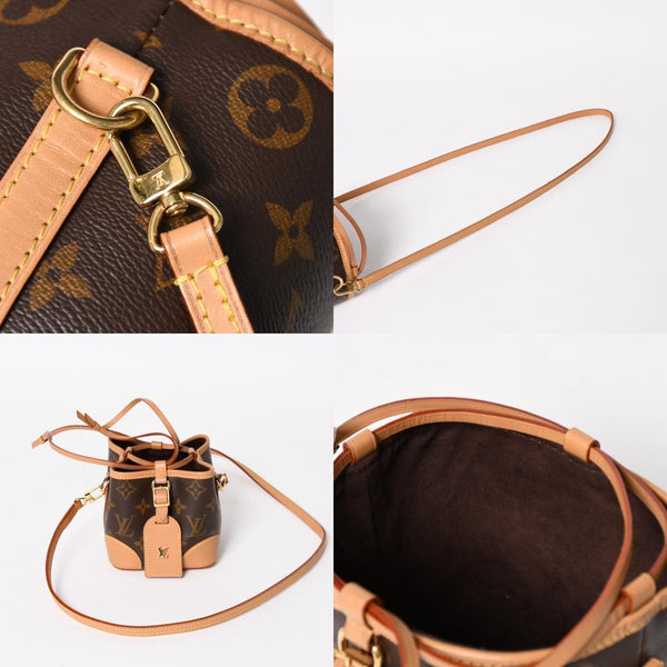 LOUIS VUITTON ルイヴィトン ノエパース ショルダーバッグ M57099 モノグラムキャンバス ヌメ革 ブラウン 巾着型 ゴールド金具 廃盤 美品 中古 4a005088