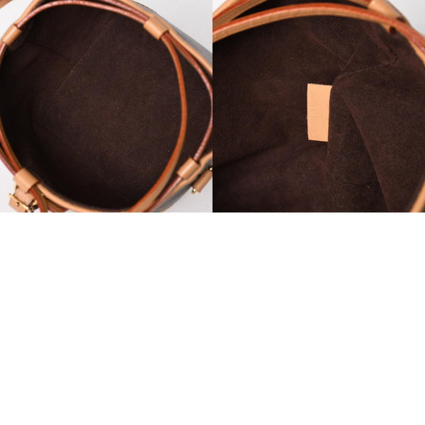 LOUIS VUITTON ルイヴィトン ノエパース ショルダーバッグ M57099 モノグラムキャンバス ヌメ革 ブラウン 巾着型 ゴールド金具 廃盤 美品 中古 4a005088