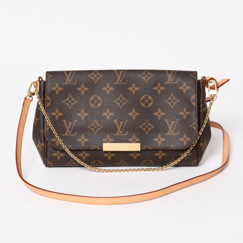 Like new LOUIS VUITTON Favorite MM Handbag Shoulder Bag 2WAY Monogram M40718 Brown Used 4a003928