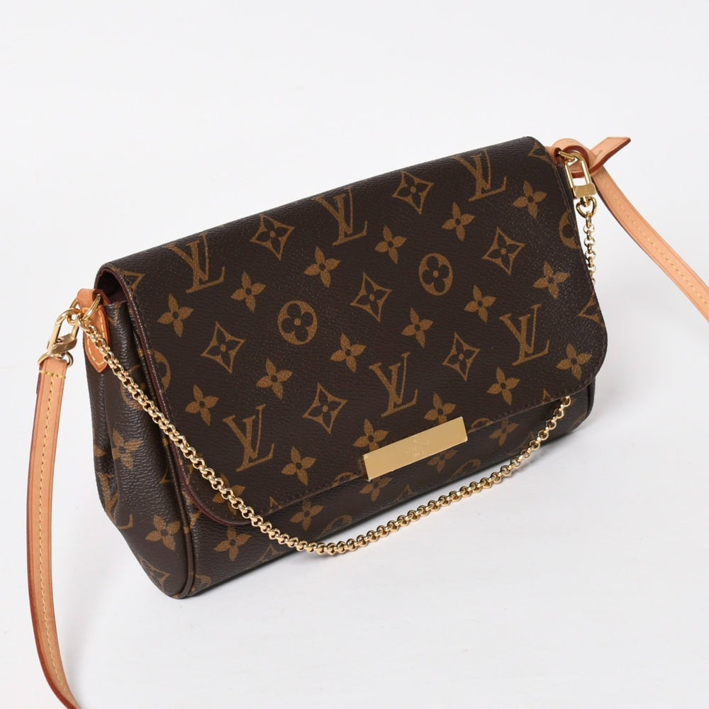 新品同様品 LOUIS VUITTON ルイヴィトン フェイボリットMM ハンドバッグ ショルダーバッグ 2WAY モノグラム M40718 ブラウン 中古 4a003928