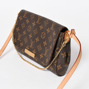 Like new LOUIS VUITTON Favorite MM Handbag Shoulder Bag 2WAY Monogram M40718 Brown Used 4a003928