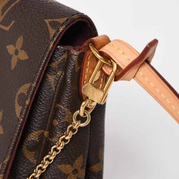 Like new LOUIS VUITTON Favorite MM Handbag Shoulder Bag 2WAY Monogram M40718 Brown Used 4a003928