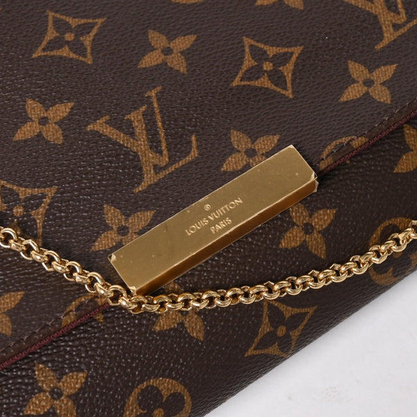 Like new LOUIS VUITTON Favorite MM Handbag Shoulder Bag 2WAY Monogram M40718 Brown Used 4a003928