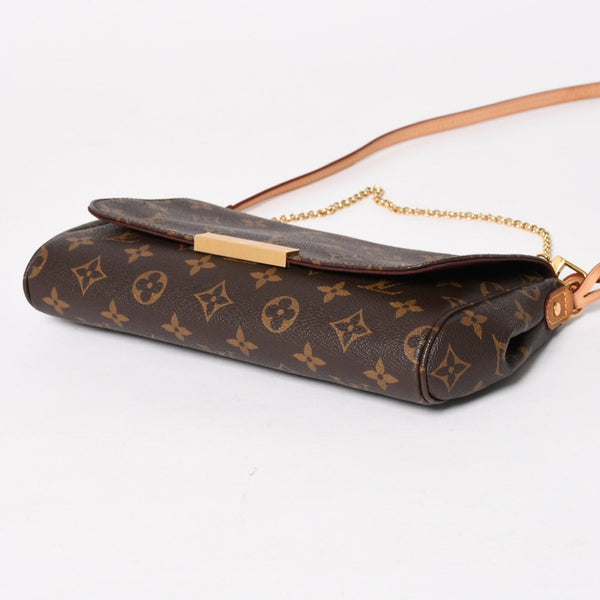 Like new LOUIS VUITTON Favorite MM Handbag Shoulder Bag 2WAY Monogram M40718 Brown Used 4a003928