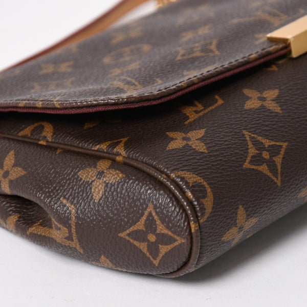 Like new LOUIS VUITTON Favorite MM Handbag Shoulder Bag 2WAY Monogram M40718 Brown Used 4a003928