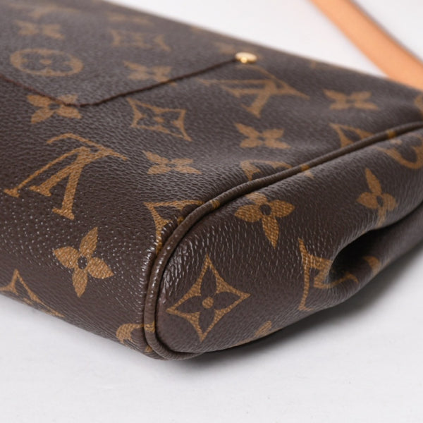 Like new LOUIS VUITTON Favorite MM Handbag Shoulder Bag 2WAY Monogram M40718 Brown Used 4a003928