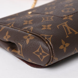 Like new LOUIS VUITTON Favorite MM Handbag Shoulder Bag 2WAY Monogram M40718 Brown Used 4a003928