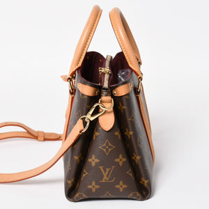 LOUIS VUITTON ルイヴィトン スフロBB モノグラム ハンドバッグ M44815 モノグラムキャンバス ヌメ革 ブラウン ボルドー 廃盤 美品 中古 4a004835