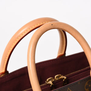 LOUIS VUITTON ルイヴィトン スフロBB モノグラム ハンドバッグ M44815 モノグラムキャンバス ヌメ革 ブラウン ボルドー 廃盤 美品 中古 4a004835