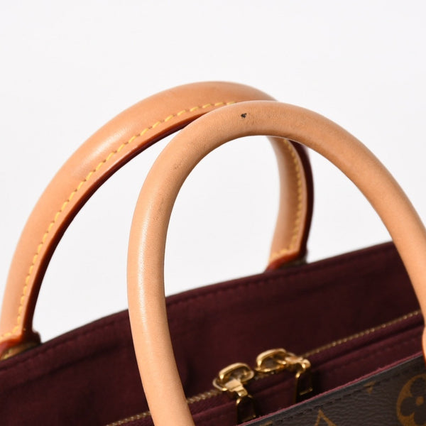 LOUIS VUITTON ルイヴィトン スフロBB モノグラム ハンドバッグ M44815 モノグラムキャンバス ヌメ革 ブラウン ボルドー 廃盤 美品 中古 4a004835