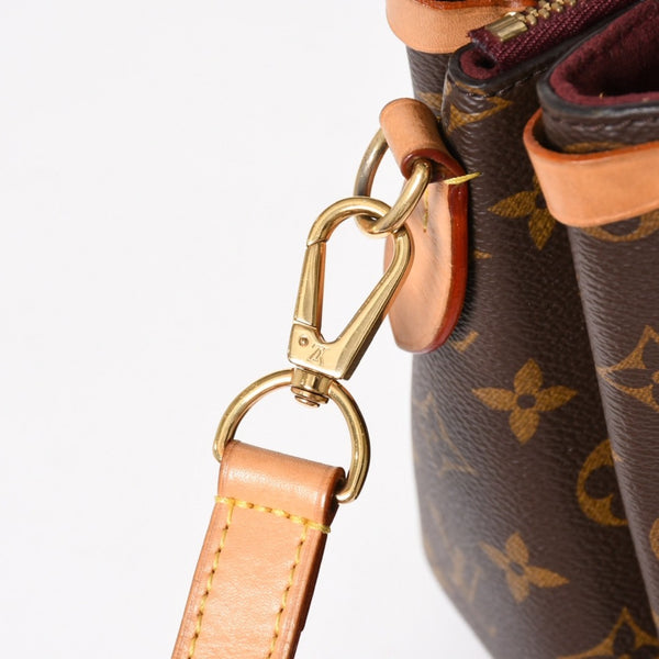 LOUIS VUITTON ルイヴィトン スフロBB モノグラム ハンドバッグ M44815 モノグラムキャンバス ヌメ革 ブラウン ボルドー 廃盤 美品 中古 4a004835