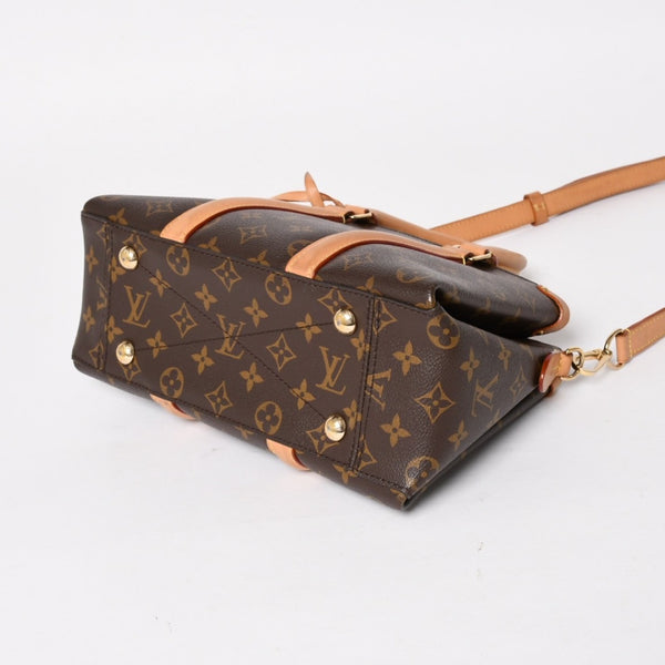 LOUIS VUITTON ルイヴィトン スフロBB モノグラム ハンドバッグ M44815 モノグラムキャンバス ヌメ革 ブラウン ボルドー 廃盤 美品 中古 4a004835