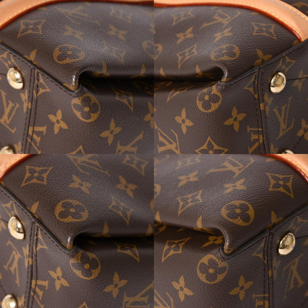 LOUIS VUITTON ルイヴィトン スフロBB モノグラム ハンドバッグ M44815 モノグラムキャンバス ヌメ革 ブラウン ボルドー 廃盤 美品 中古 4a004835