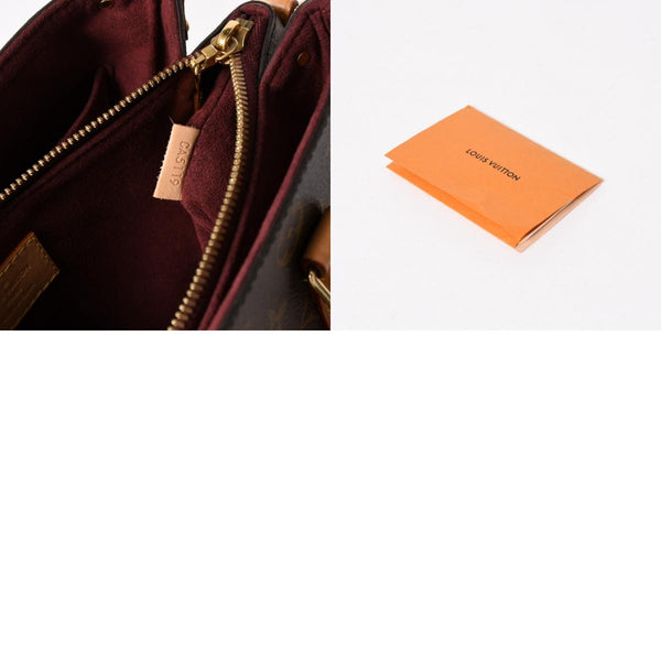 LOUIS VUITTON ルイヴィトン スフロBB モノグラム ハンドバッグ M44815 モノグラムキャンバス ヌメ革 ブラウン ボルドー 廃盤 美品 中古 4a004835