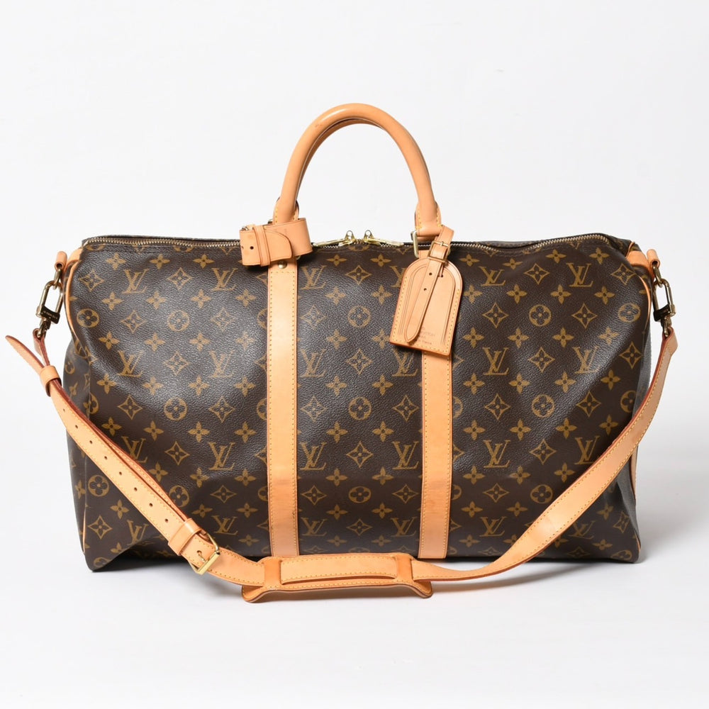LOUIS VUITTON ルイヴィトン キーポル50 ボストンバッグ M41426 PVC レザー モノグラム FL0053 ゴールド金具 美品 中古 4a004902