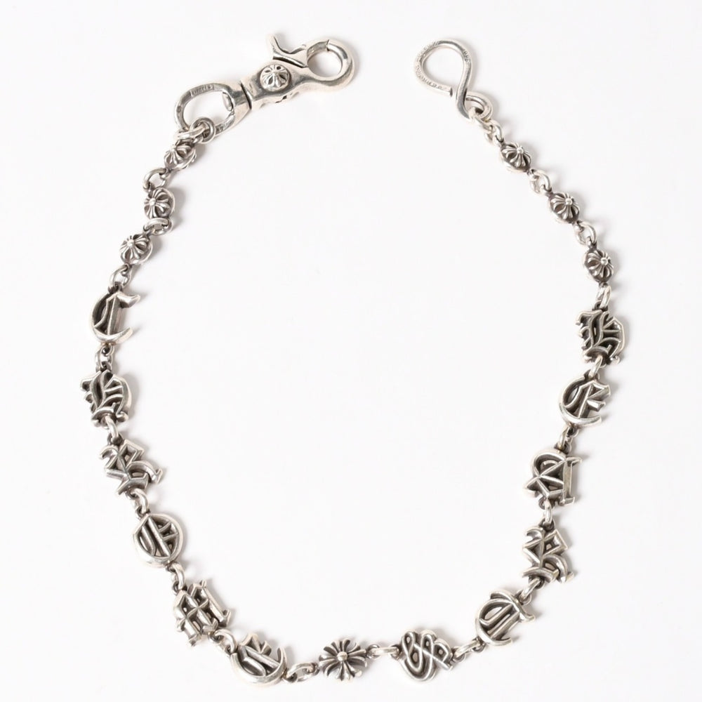 CHROME HEARTS クロムハーツ スペルアウト ウォレットチェーン ロング 1クリップ 重量181.37g シルバー925 全長約59cm 美品 中古 4a005034