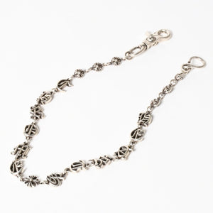 CHROME HEARTS クロムハーツ スペルアウト ウォレットチェーン ロング 1クリップ 重量181.37g シルバー925 全長約59cm 美品 中古 4a005034