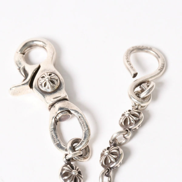 CHROME HEARTS クロムハーツ スペルアウト ウォレットチェーン ロング 1クリップ 重量181.37g シルバー925 全長約59cm 美品 中古 4a005034
