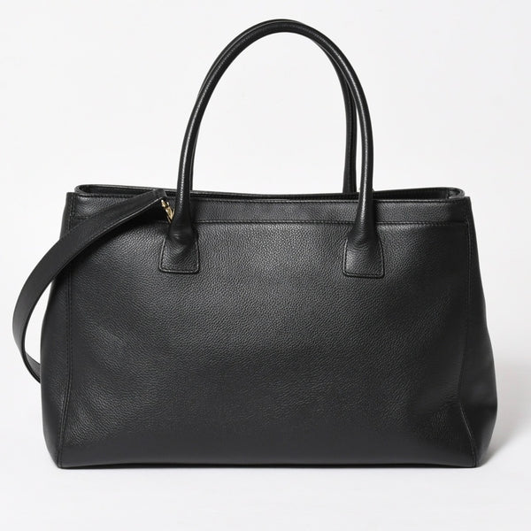Very Good Condition CHANEL Executive Tote Bag 2WAY Bag A15206 18th Series Coco Mark Caviar Skin Used 4a005119