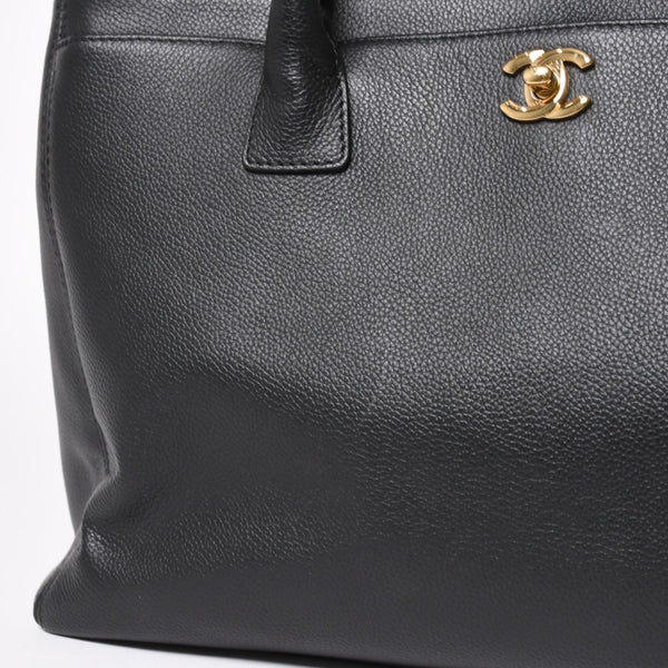 Very Good Condition CHANEL Executive Tote Bag 2WAY Bag A15206 18th Series Coco Mark Caviar Skin Used 4a005119