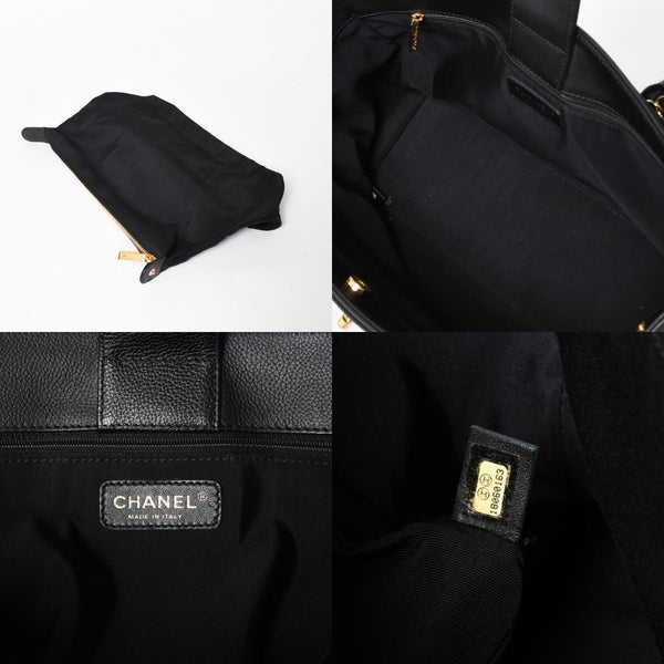 Very Good Condition CHANEL Executive Tote Bag 2WAY Bag A15206 18th Series Coco Mark Caviar Skin Used 4a005119