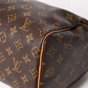 Very good condition LOUIS VUITTON Speedy 25 handbag M41528 Monogram PVC coated canvas Leather Brown Gold hardware Used 4a004904