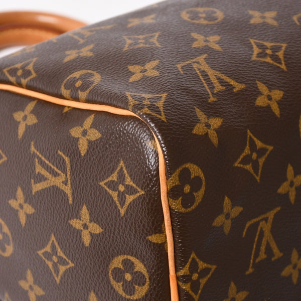 Very good condition LOUIS VUITTON Speedy 25 handbag M41528 Monogram PVC coated canvas Leather Brown Gold hardware Used 4a004904