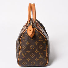 画像をギャラリービューアに読み込む, 極美品 LOUIS VUITTON ルイヴィトン スピーディ25 ハンドバック M41528 モノグラム PVCコーティングキャンバス レザー ブラウン ゴールド金具 中古 4a004904