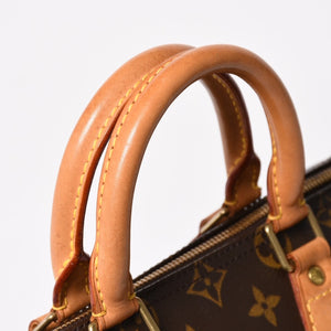 Very good condition LOUIS VUITTON Speedy 25 handbag M41528 Monogram PVC coated canvas Leather Brown Gold hardware Used 4a004904
