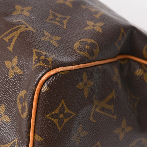 LOUIS VUITTON Speedy 25 Handbag M41528 Monogram PVC Leather Brown Gold Hardware Good Condition Used 4a004909