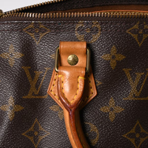 LOUIS VUITTON Speedy 25 Handbag M41528 Monogram PVC Leather Brown Gold Hardware Good Condition Used 4a004909