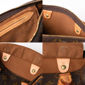 LOUIS VUITTON Speedy 25 Handbag M41528 Monogram PVC Leather Brown Gold Hardware Good Condition Used 4a004909