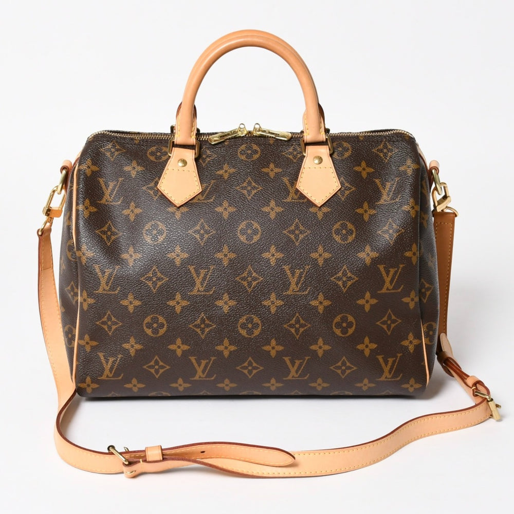 Very Good Condition LOUIS VUITTON Speedy 30 Handbag M41526 Monogram Brown Gold Hardware Used 4a004908