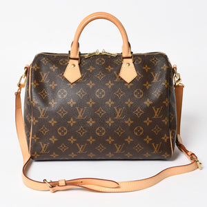 Very Good Condition LOUIS VUITTON Speedy 30 Handbag M41526 Monogram Brown Gold Hardware Used 4a004908