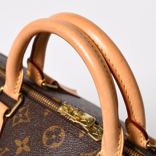 Very Good Condition LOUIS VUITTON Speedy 30 Handbag M41526 Monogram Brown Gold Hardware Used 4a004908