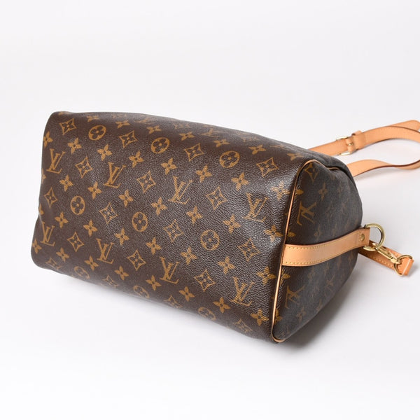 Very Good Condition LOUIS VUITTON Speedy 30 Handbag M41526 Monogram Brown Gold Hardware Used 4a004908