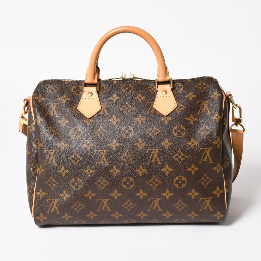 Very Good Condition LOUIS VUITTON Speedy 30 Handbag M41526 Monogram Brown Gold Hardware Used 4a004908
