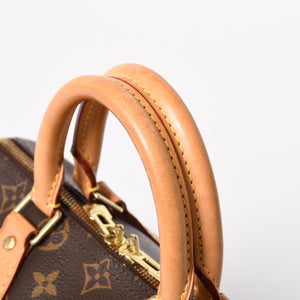 Very Good Condition LOUIS VUITTON Speedy 25 Handbag M41528 Monogram PVC Leather Brown Gold Hardware Used 4a004341