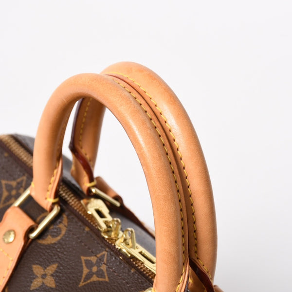 Very Good Condition LOUIS VUITTON Speedy 25 Handbag M41528 Monogram PVC Leather Brown Gold Hardware Used 4a004341