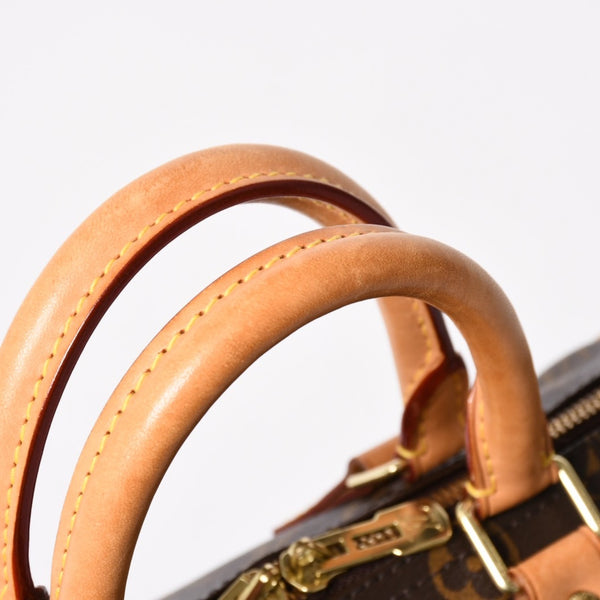 Very Good Condition LOUIS VUITTON Speedy 25 Handbag M41528 Monogram PVC Leather Brown Gold Hardware Used 4a004341
