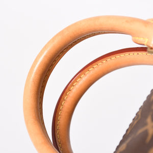 Very Good Condition LOUIS VUITTON Speedy 25 Handbag M41528 Monogram PVC Leather Brown Gold Hardware Used 4a004906