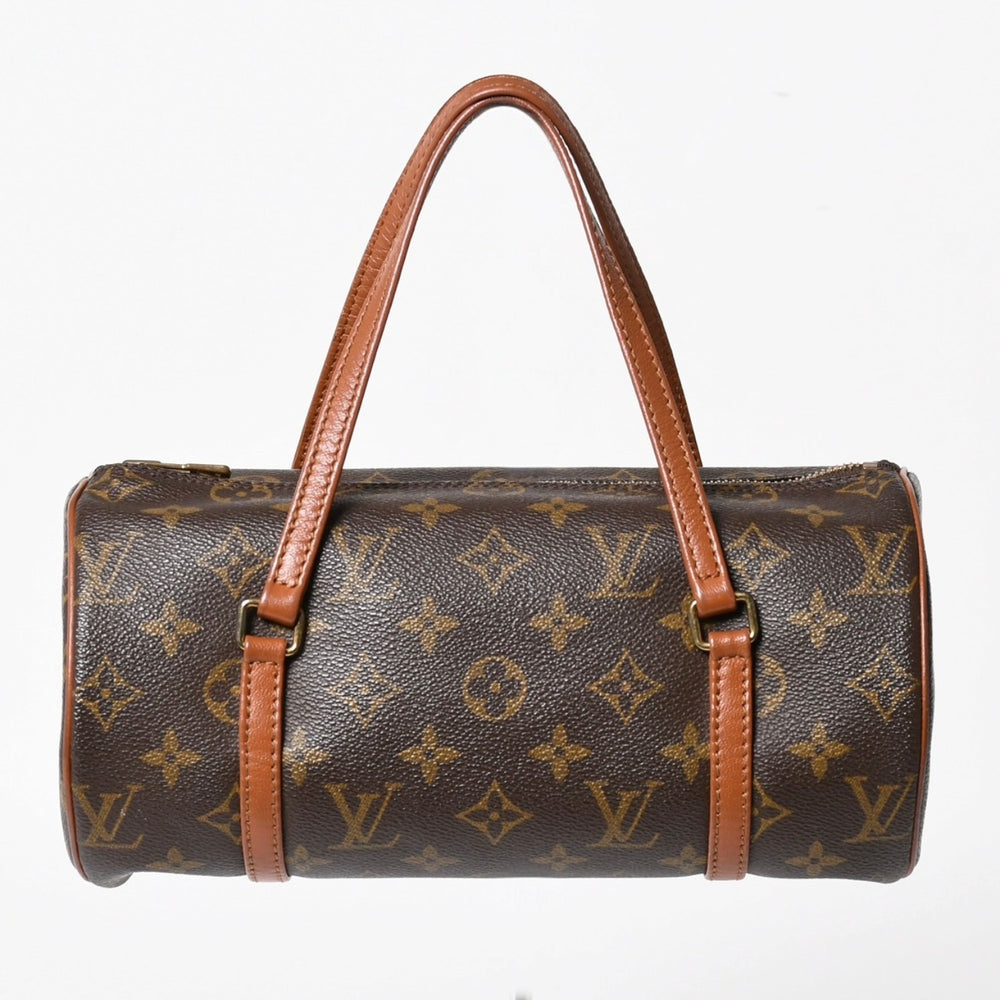 Very Good Condition LOUIS VUITTON Papillon 26 Handbag M51366 Monogram Brown Leather Gold Hardware Old Model Used 4a004892