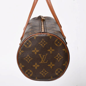Very Good Condition LOUIS VUITTON Papillon 26 Handbag M51366 Monogram Brown Leather Gold Hardware Old Model Used 4a004892
